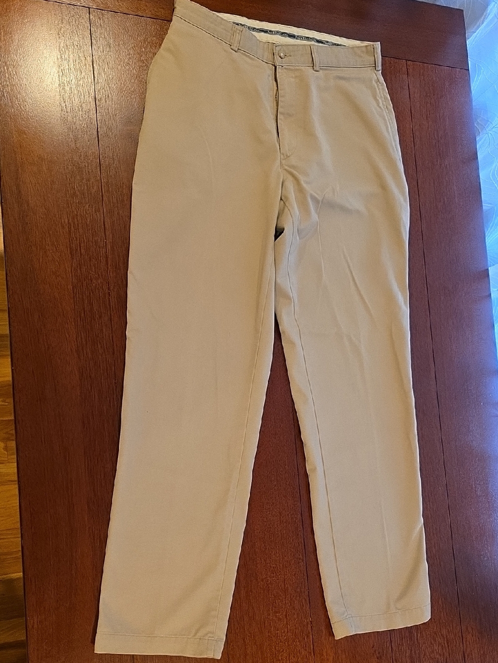 Vintage Polo Ralph Lauren Men's Khaki Straight Fit Pants - Beige
